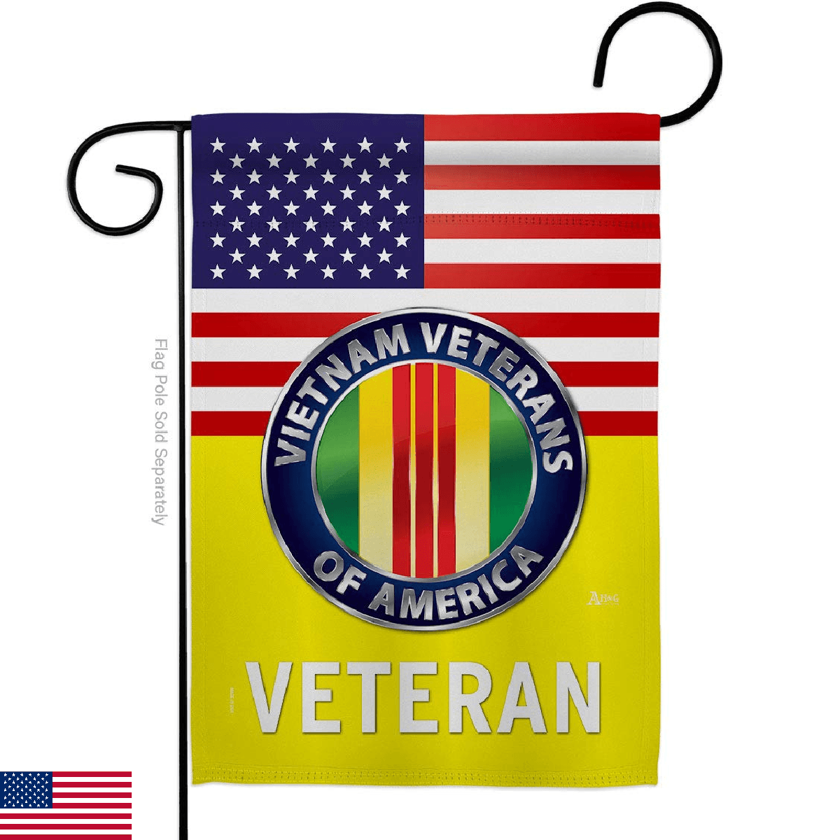 US Vietnam War Military Service Garden Flag - All Branches Support, 13"x18.5" - Image 1