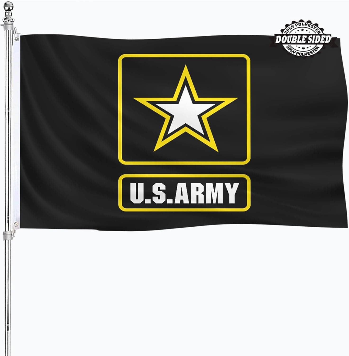 US Army Flag 3x5 Outdoor Double Sided Heavy Duty 3-Ply Polyester - Image 1