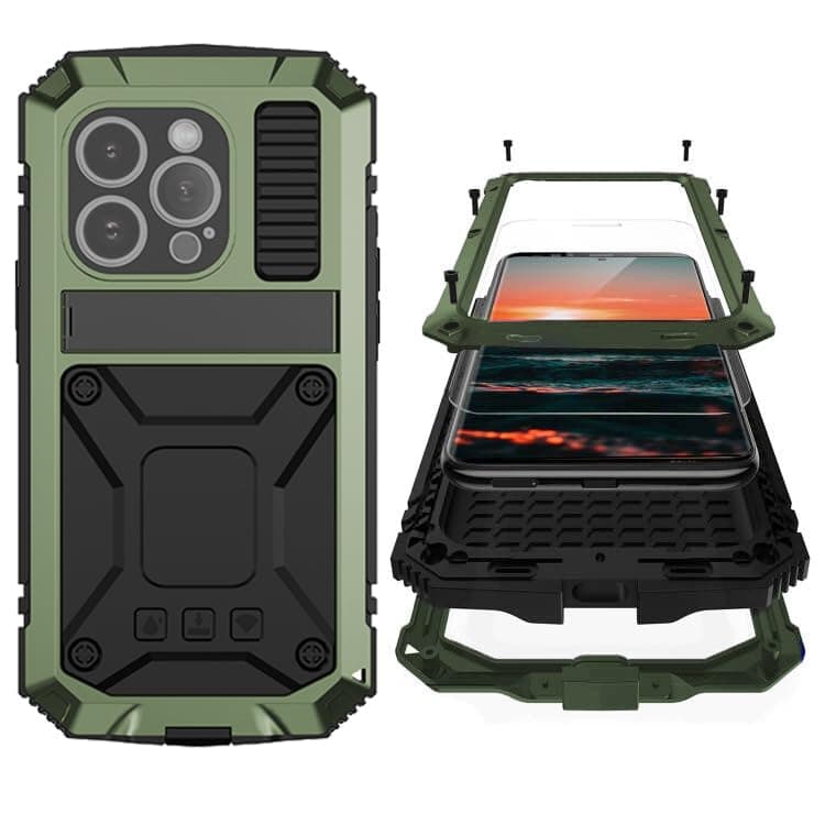 Simicoo iPhone 15 Pro Max Metal Case Screen Protector Heavy Duty Rugged - Image 1