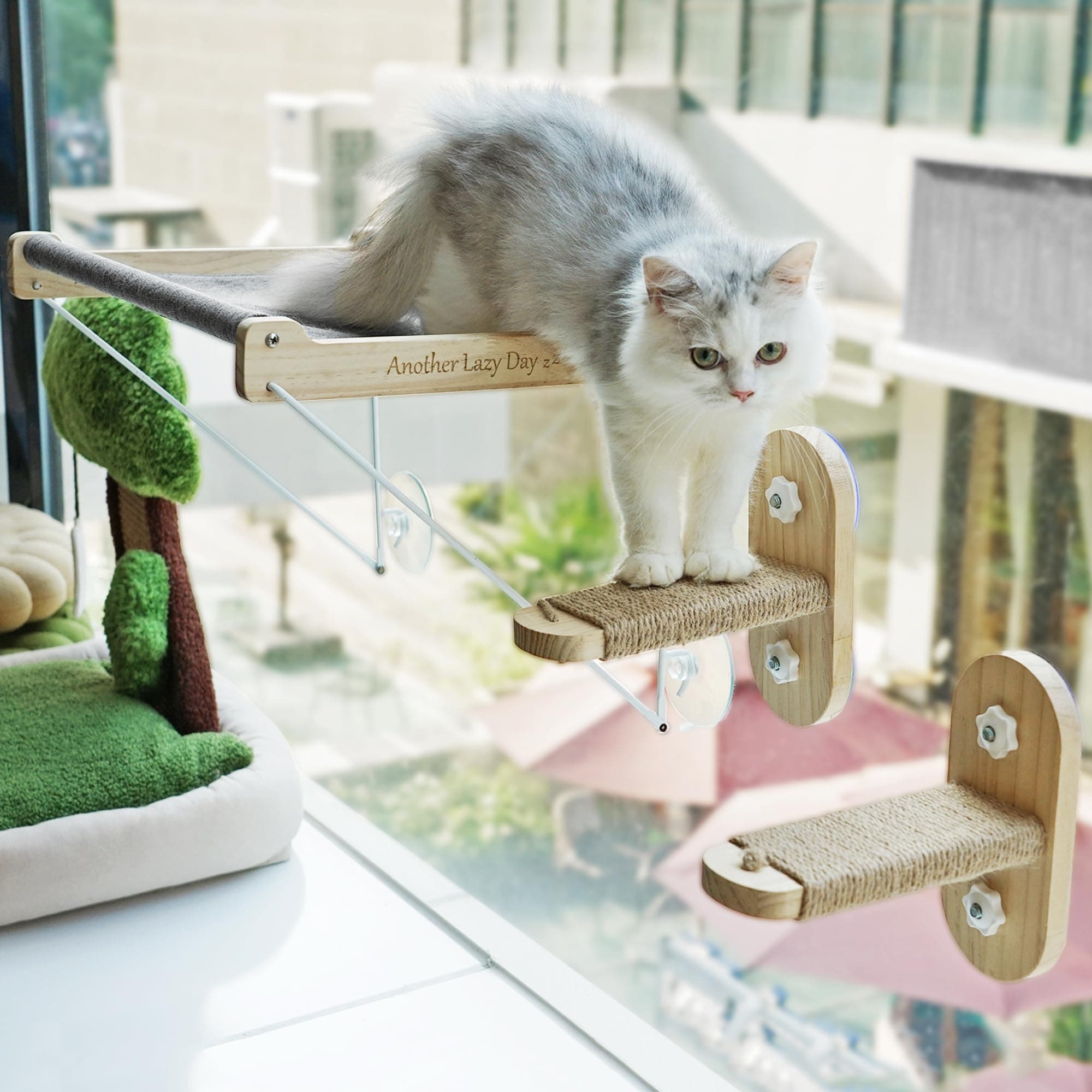 PETKARAY Foldable Cat Window Perch Hammock - Stable Indoor Shelf for Sunbathing - Image 1