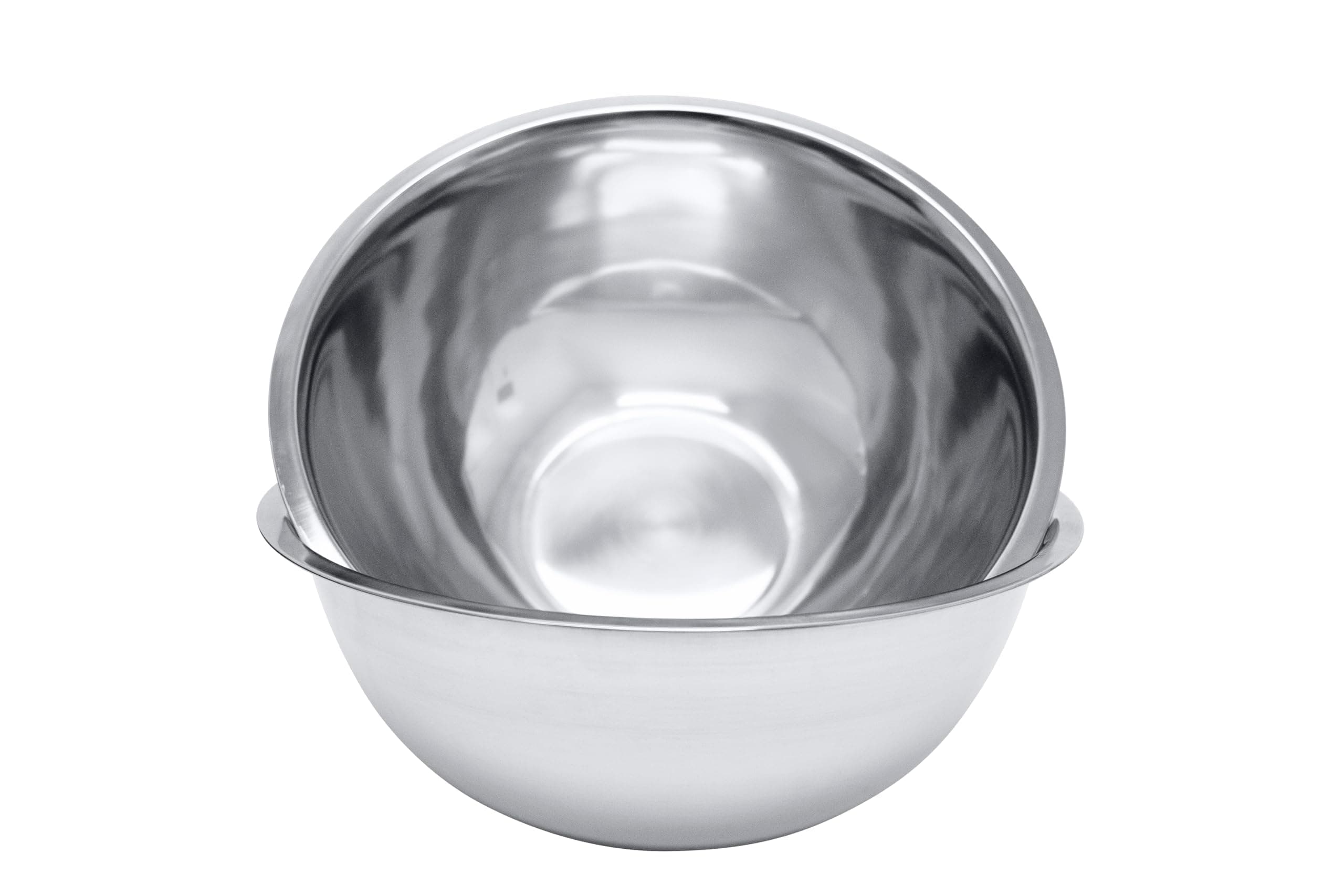 Great Credentials 8 Quart, Set of 2, Mixing Bowls, Stainless Steel, Professional - Image 1
