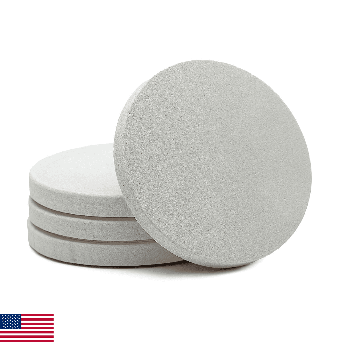 Thirstystone Natural Sandstone Coaster 4-Pack Cork Back Absorbent Eco-Friendly - Image 1