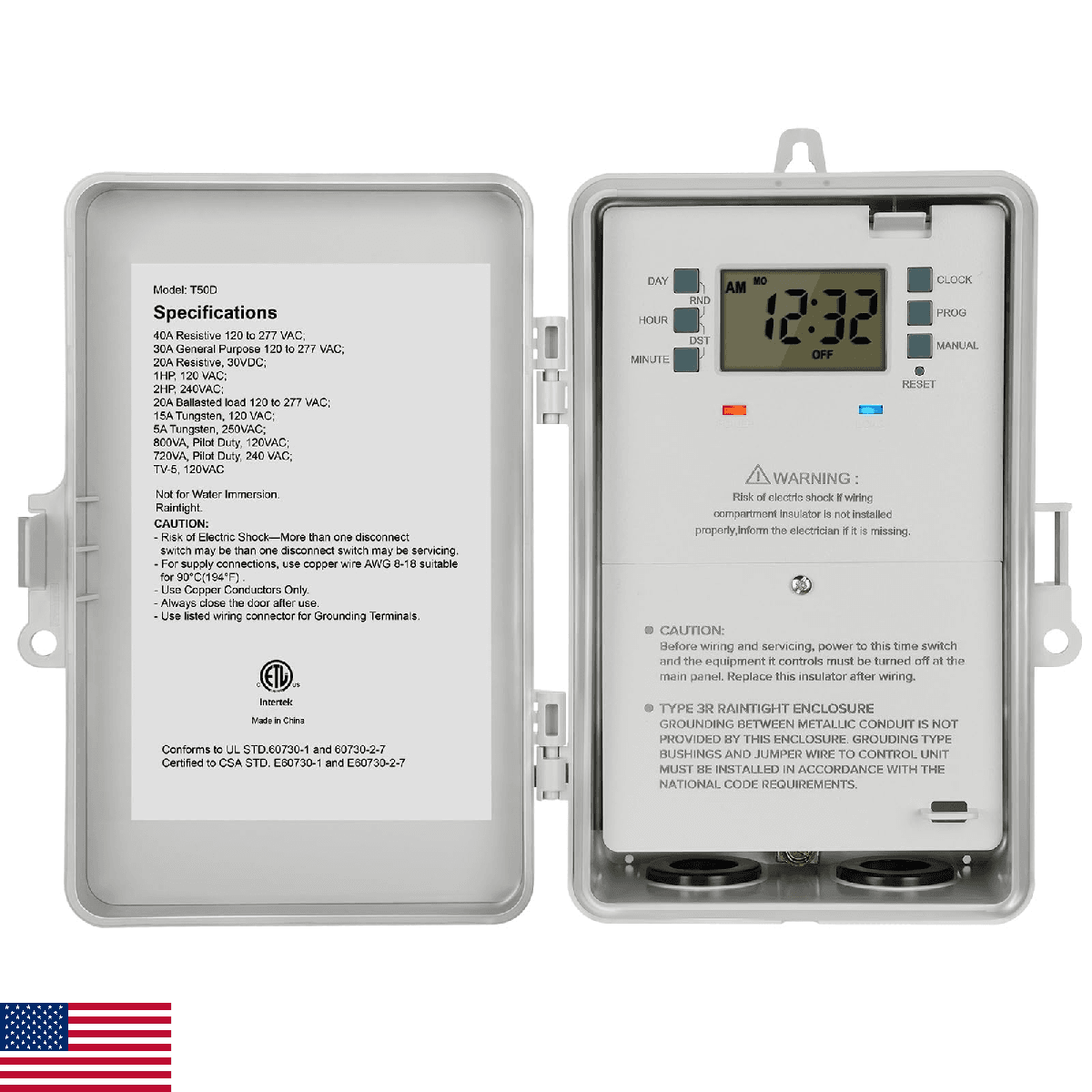 SURAIELEC Pool Timer, 7-Day Digital, 40A, 120/240V, Heavy Duty Pump Switch - Image 1