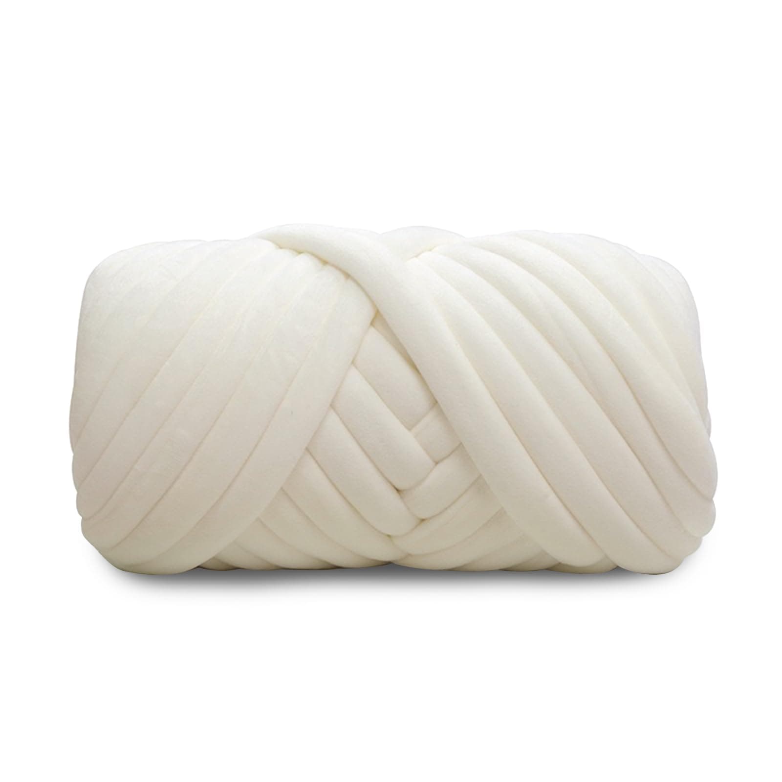 Velvet Chunky Yarn Super Soft Jumbo Tube Weight for Arm Knitting, No-Pill - Image 1