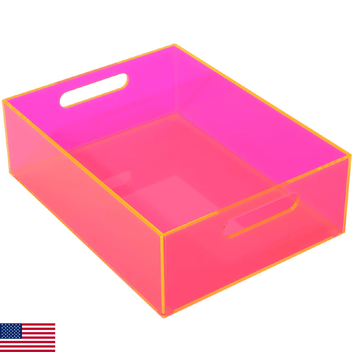 Mutellstory Large Acrylic Storage Bin w/ Handles for Pantry, Kitchen, Fridge - Image 1