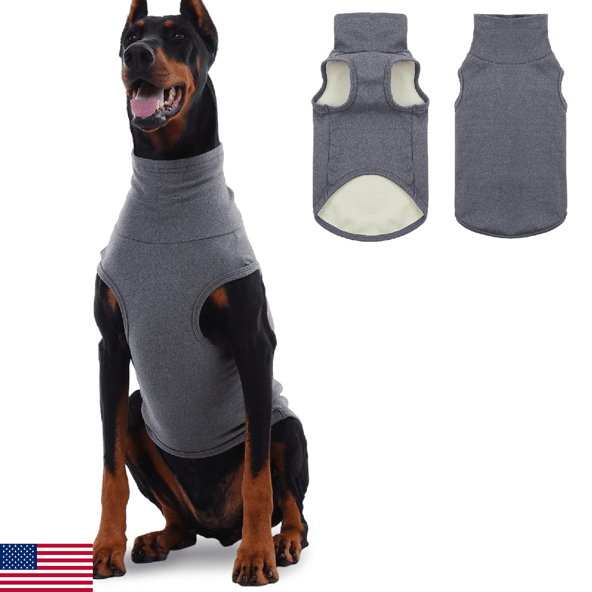 ROZKITCH Dog Sweaters Soft Fleece Pullover Sweatshirt Pajamas, Turtleneck Warm P - Image 1