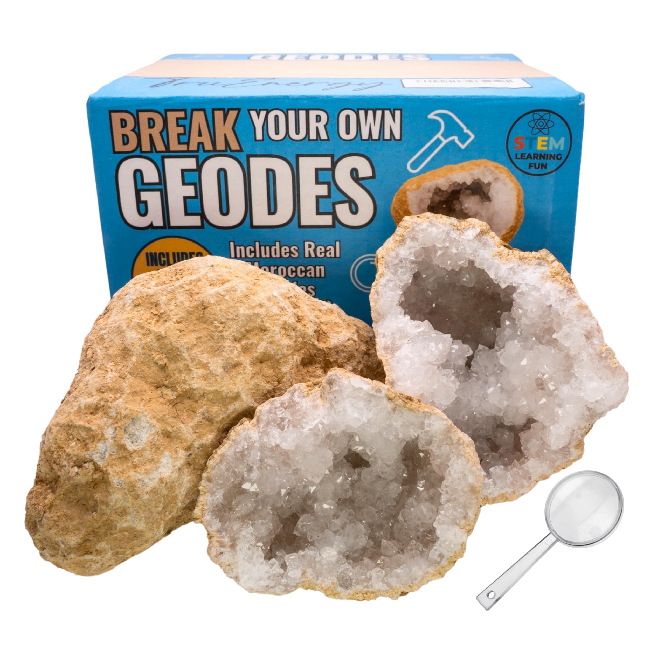 TRUENERGY Geode Kit for Kids - 3-4 XL Geodes, 5X Easier to Open - Image 1