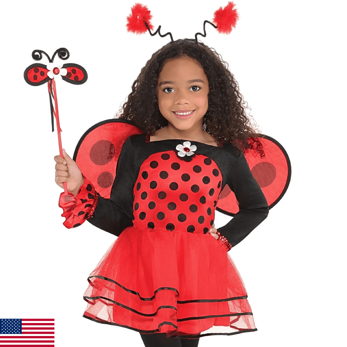 Amscan Ballerina Bug Costume Kids - Small (4-6) - Vibrant Fabric - Image 1