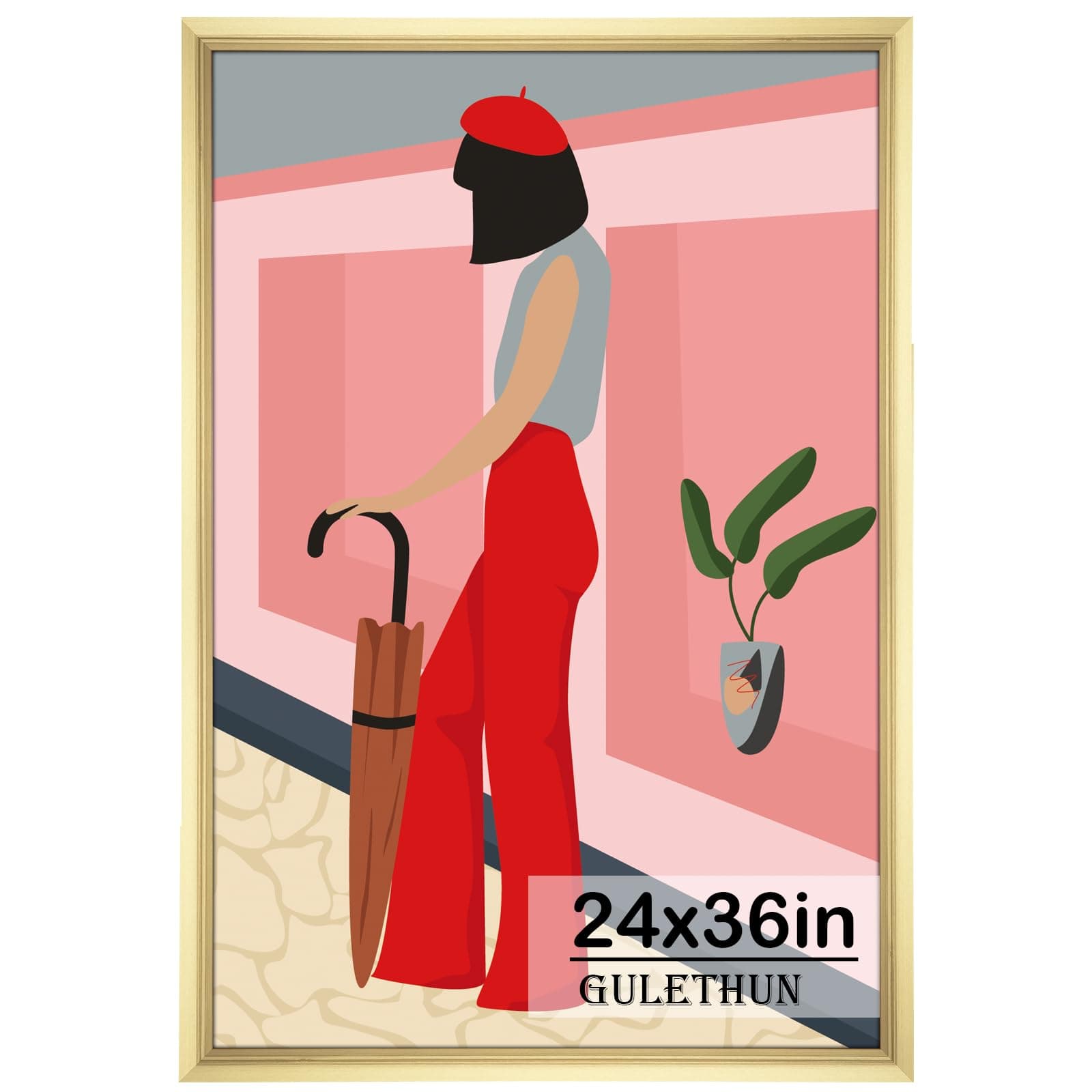 GULETHUN 24x36 Gold Picture Frame for Posters Photos Home Decor Gallery Wall - Image 1