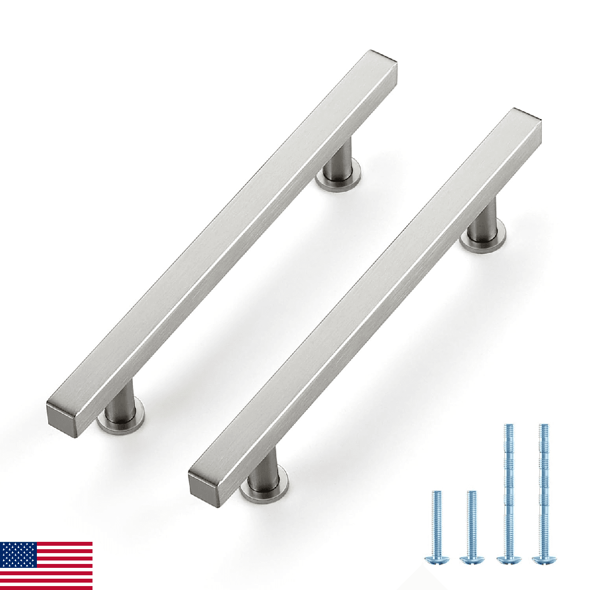 JOY DECOR 20 Pack Brushed Nickel 5" Hole Cabinet Hardware Handles Stainless Stee - Image 1