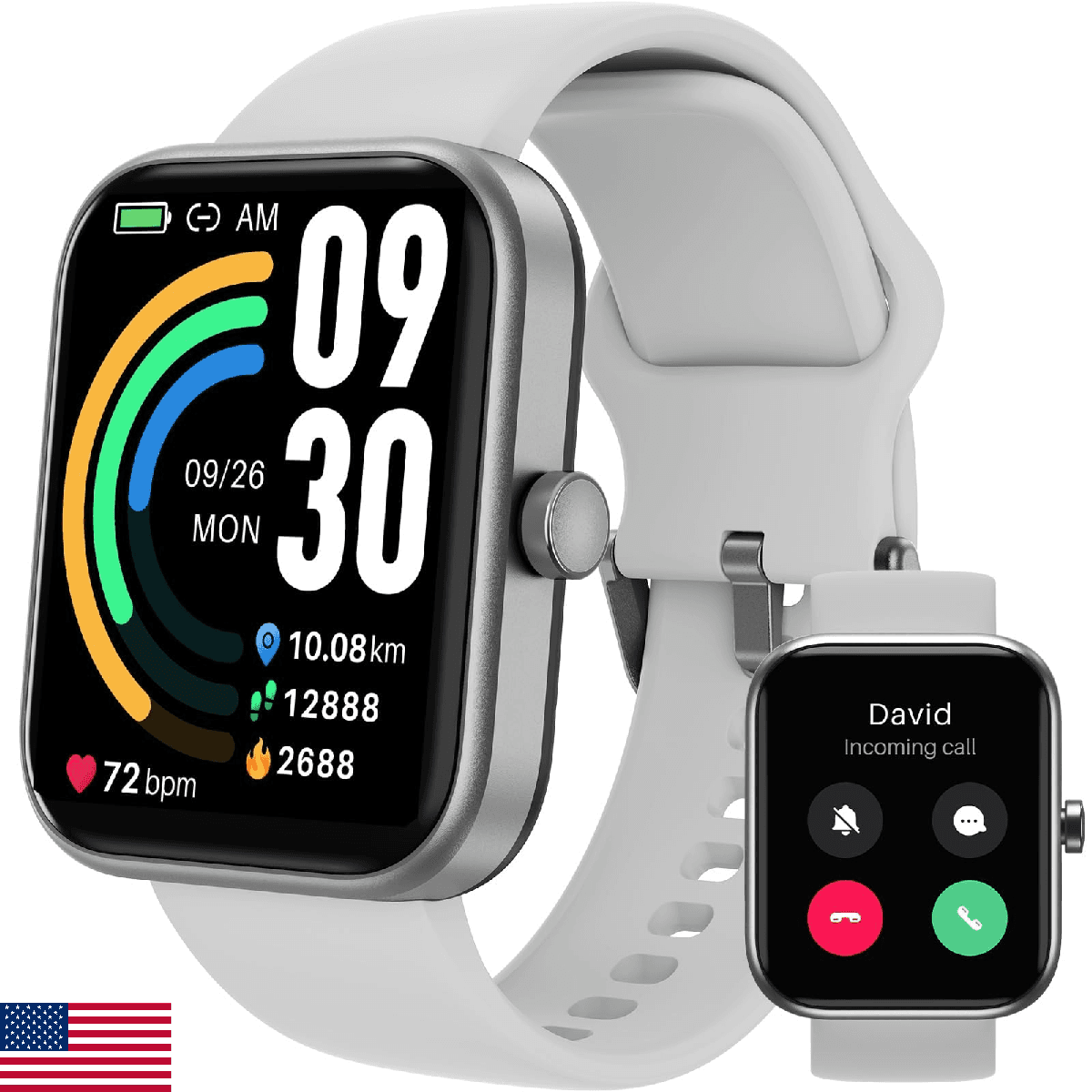 TOZO S3 Smart Watch for Men Women, Bluetooth Call, 1.83" HD Screen, IP68 - Image 1