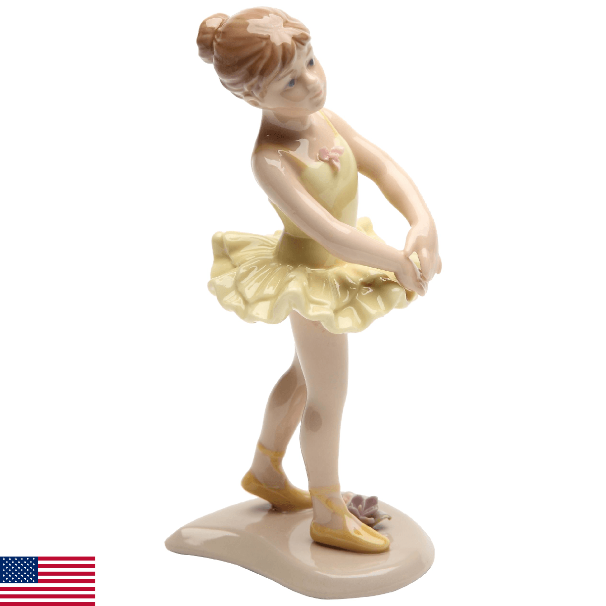 Cosmos Gifts 20864 Ballerina Yellow Ceramic Figurine 6-1/8"H - Image 1