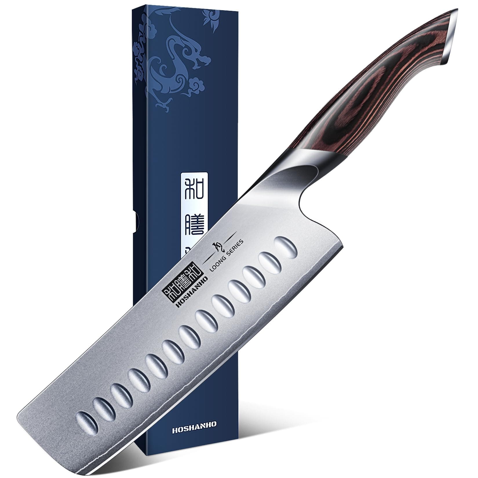 HOSHANHO 7" Nakiri Knife Japanese High Carbon Stainless Steel Chef - Image 1