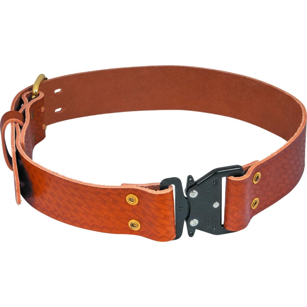 Klein Tools 5826M Quick-Release Leather Tool Belt, 28-36 In. Waist - Image 1