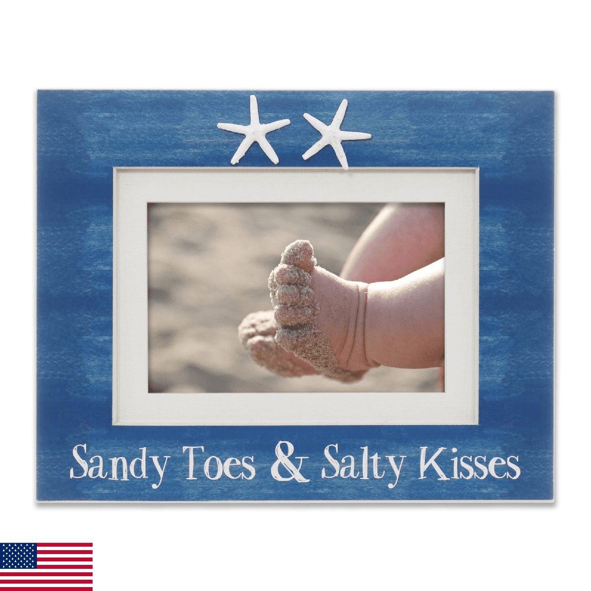 Lawrence Frames 4x6 or 5x7 Sandy Toes and Salty Kisses Beach Picture Frame - She - Image 1
