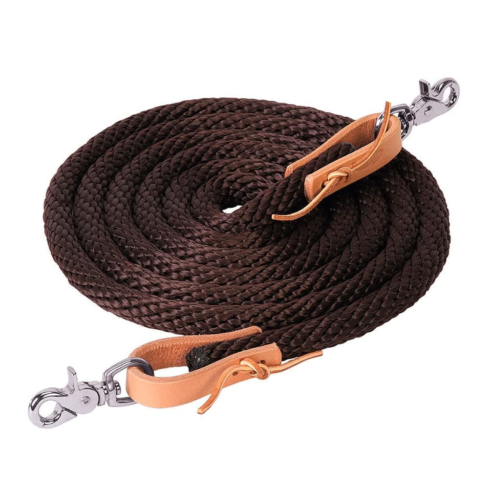 Weaver Equine Poly Roper Rein 5/8"x10ft - Trail & Youth Horse Tack - Image 1