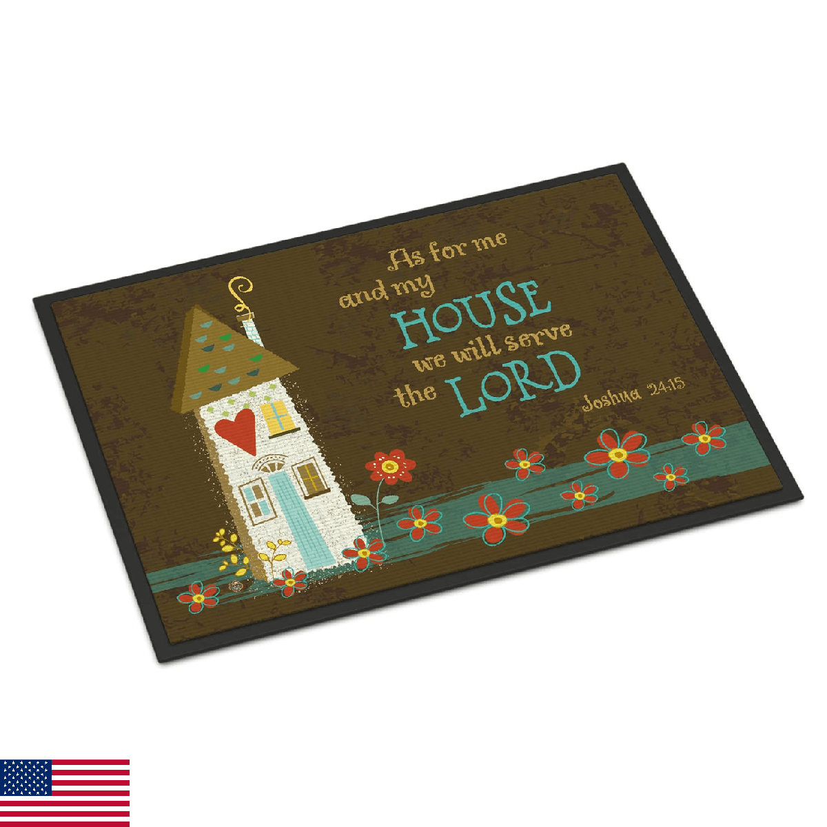 Caroline's Treasures VHA3005MAT "As for Me and My House" Doormat 18x27 Indoor Ou - Image 1