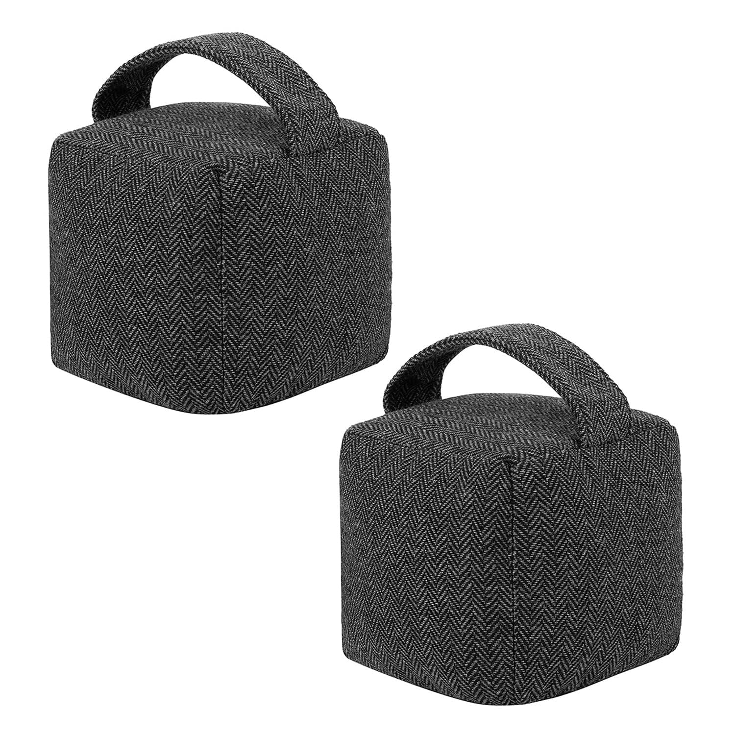 2-Pack Decorative Weighted Fabric Door Stopper Heavy Duty Door Stop for Bedroom - Image 1