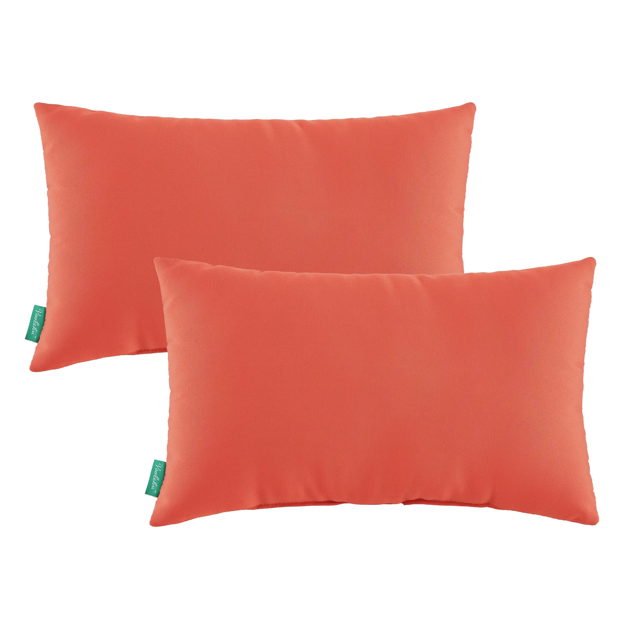 YOOZEKU Outdoor Lumbar Pillows Set of 2, Waterproof 12x20 - Indoor/Outdoor - Image 1