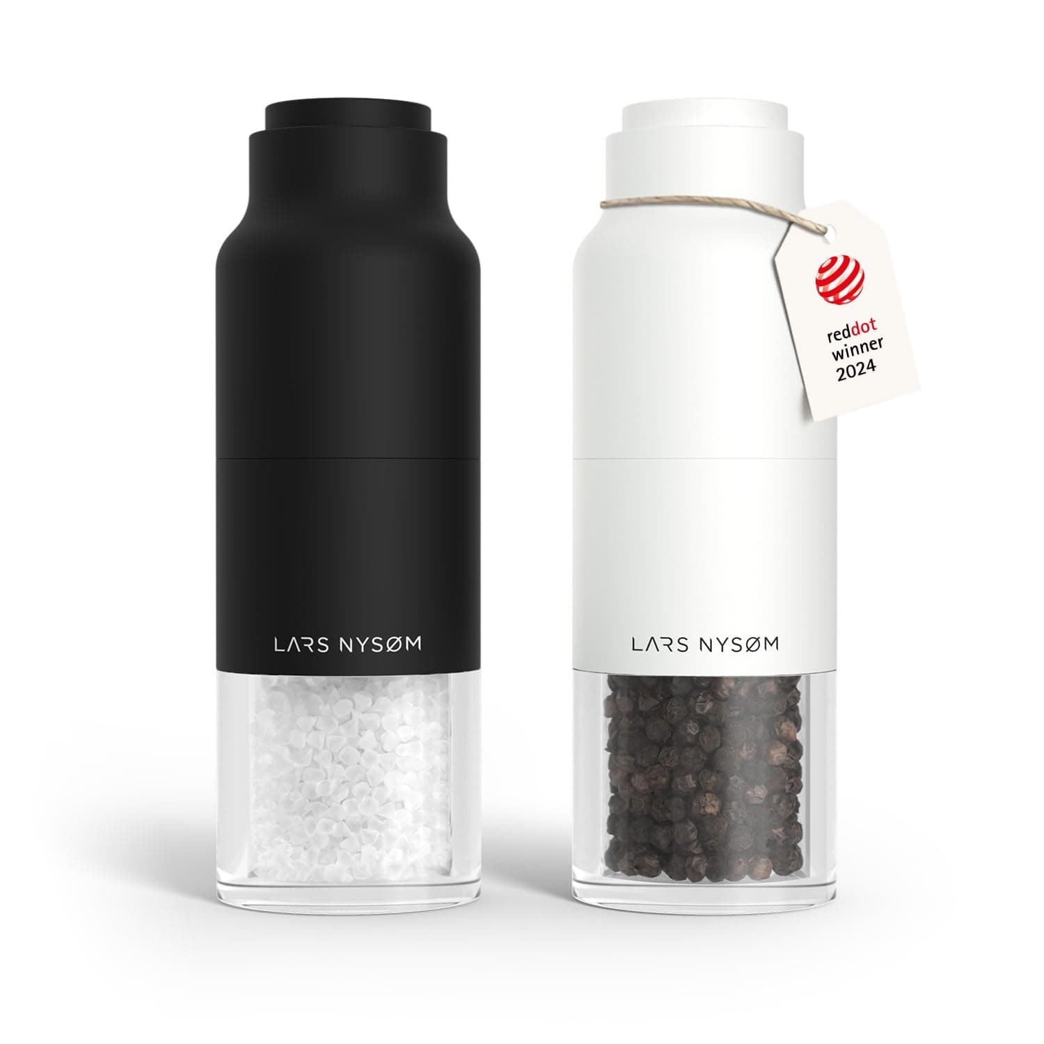LARS NYSØM Salt & Pepper Grinder Set - Stainless Steel Manual Spice Mill - Image 1