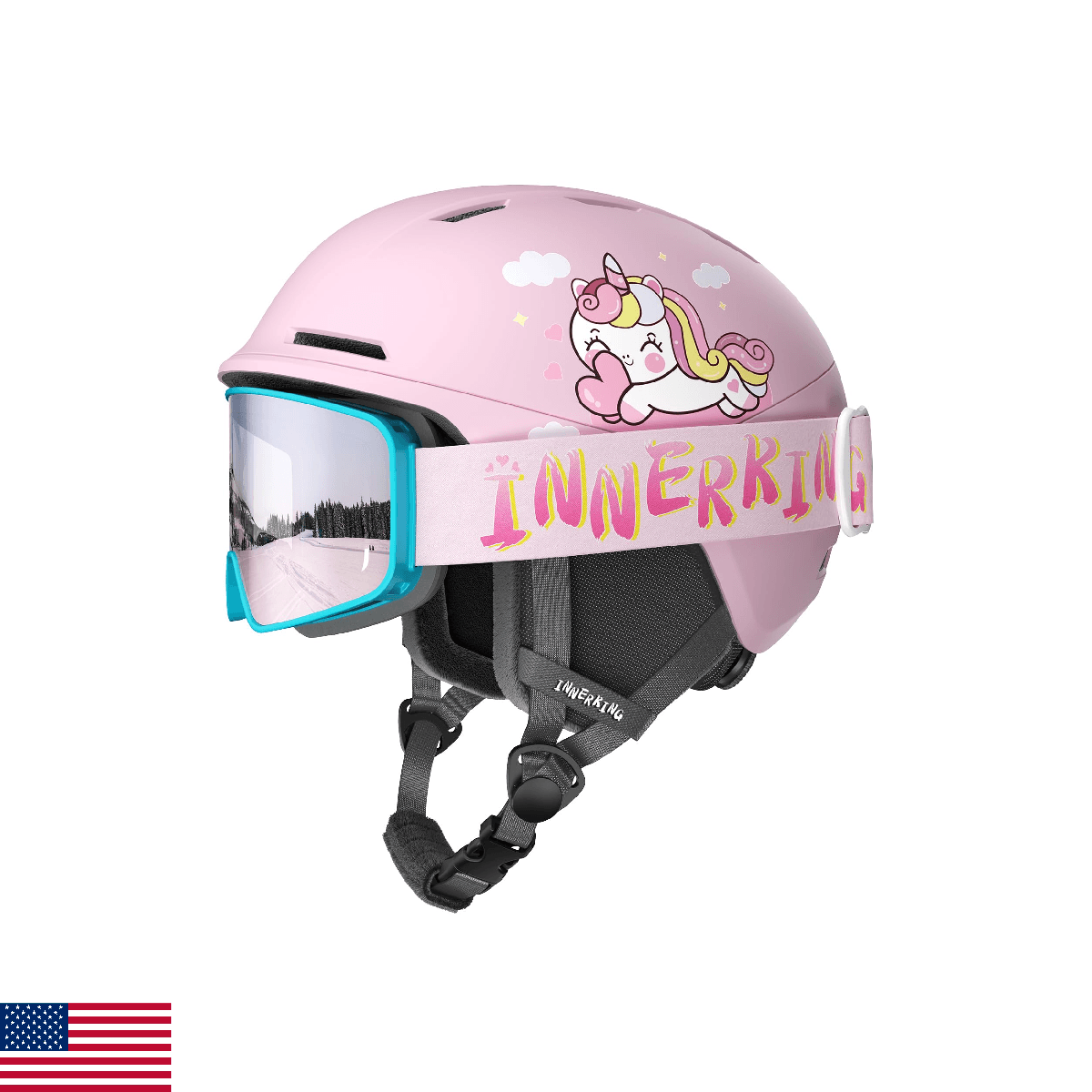 InnerKing Kids Ski Helmet and Goggles, Lightweight Boys Ski Helmet, Reinforced P - Image 1