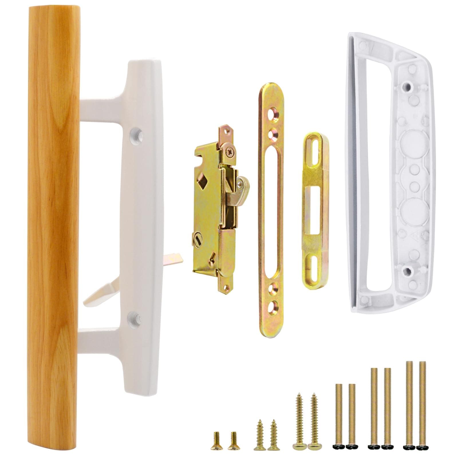 TPard Patio Sliding Glass Door Handle with Mortise Lock 45° Keyway, Non-keyed Oa - Image 1
