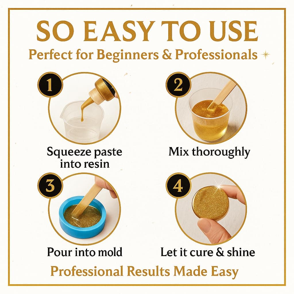 BALTIC DAY 24 Color Pigment Paste for Epoxy Resin Set [ Glitter Series ] – Opaqu - Thumbnail 8