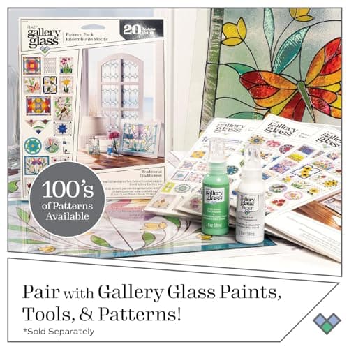 Gallery Glass Holiday Stained Glass Paint Kit, 8 Piece Set Perfect for DIY Arts - Thumbnail 10