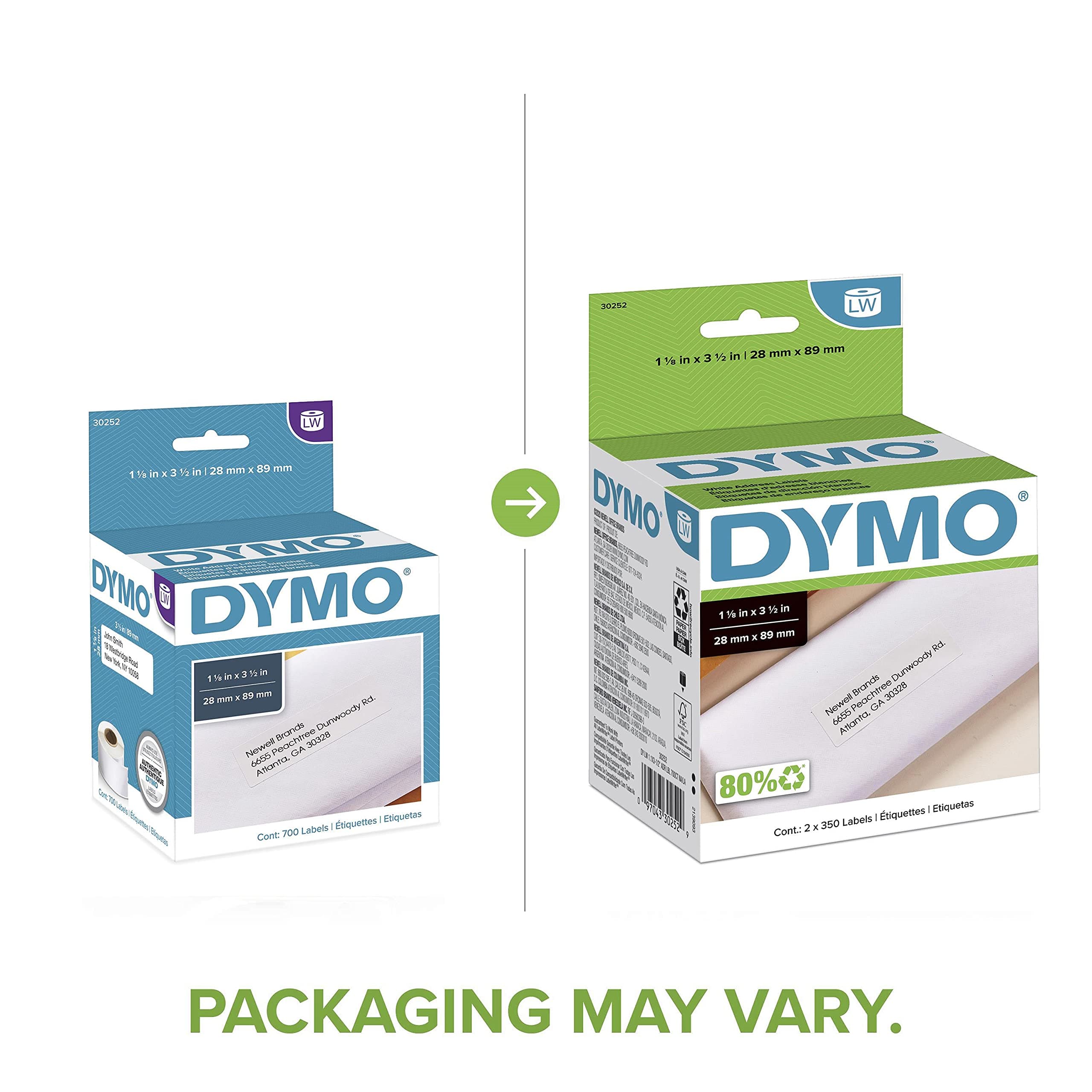 DYMO Authentic LW White Mailing Address Labels, DYMO Labels for LabelWriter Labe - Thumbnail 3