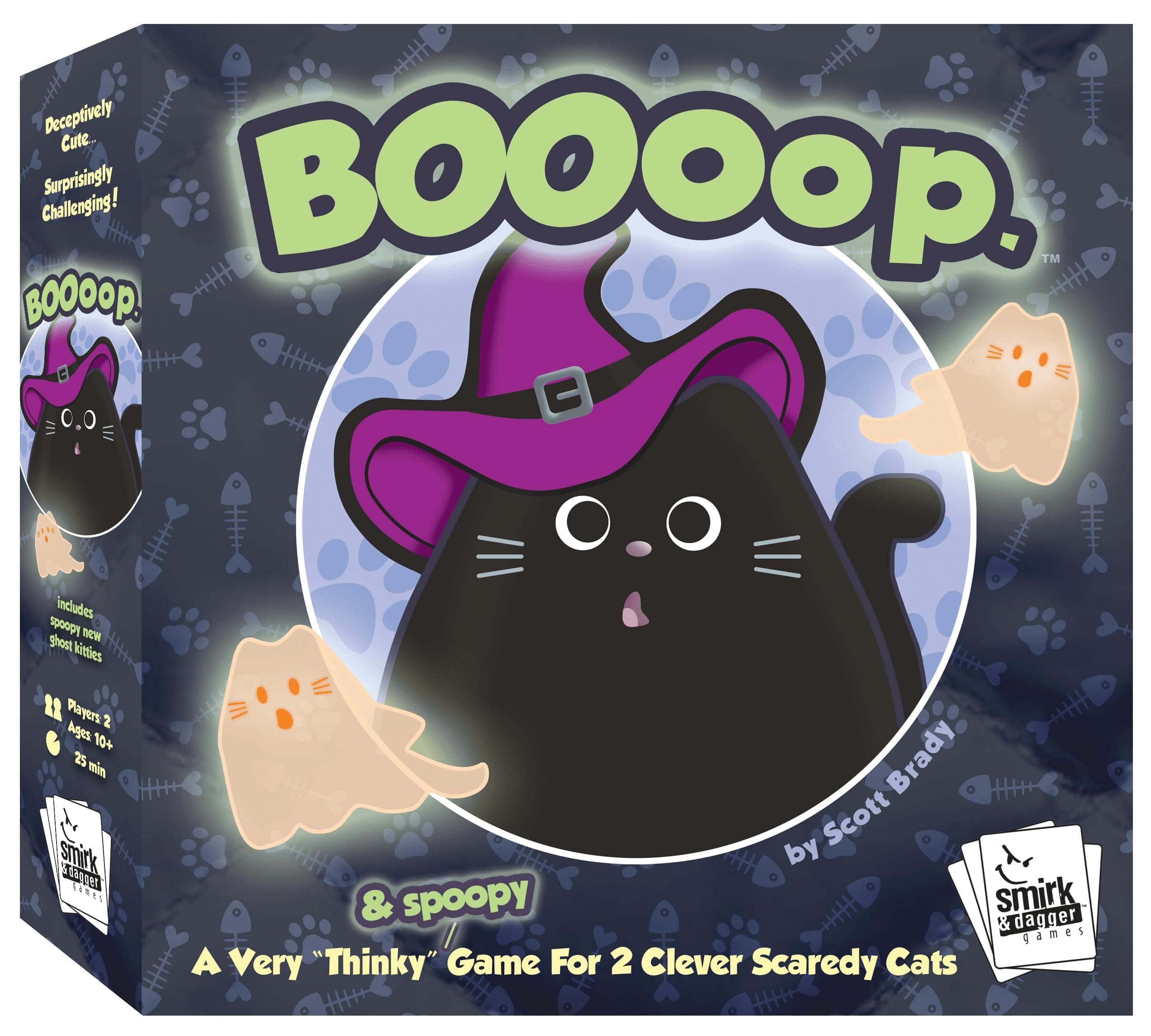 BOOoop by Smirk & Dagger 2 Player Strategy Board Game Cat Kitten Pie - Image 1