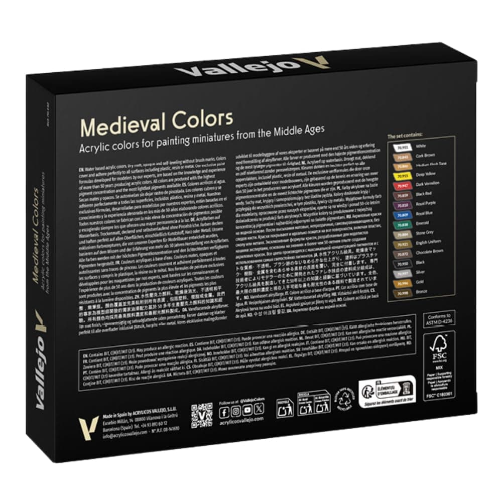 Vallejo - Model Color Medieval Colors Set | Modeling Acrylic Paints | 16 Bottles - Thumbnail 7