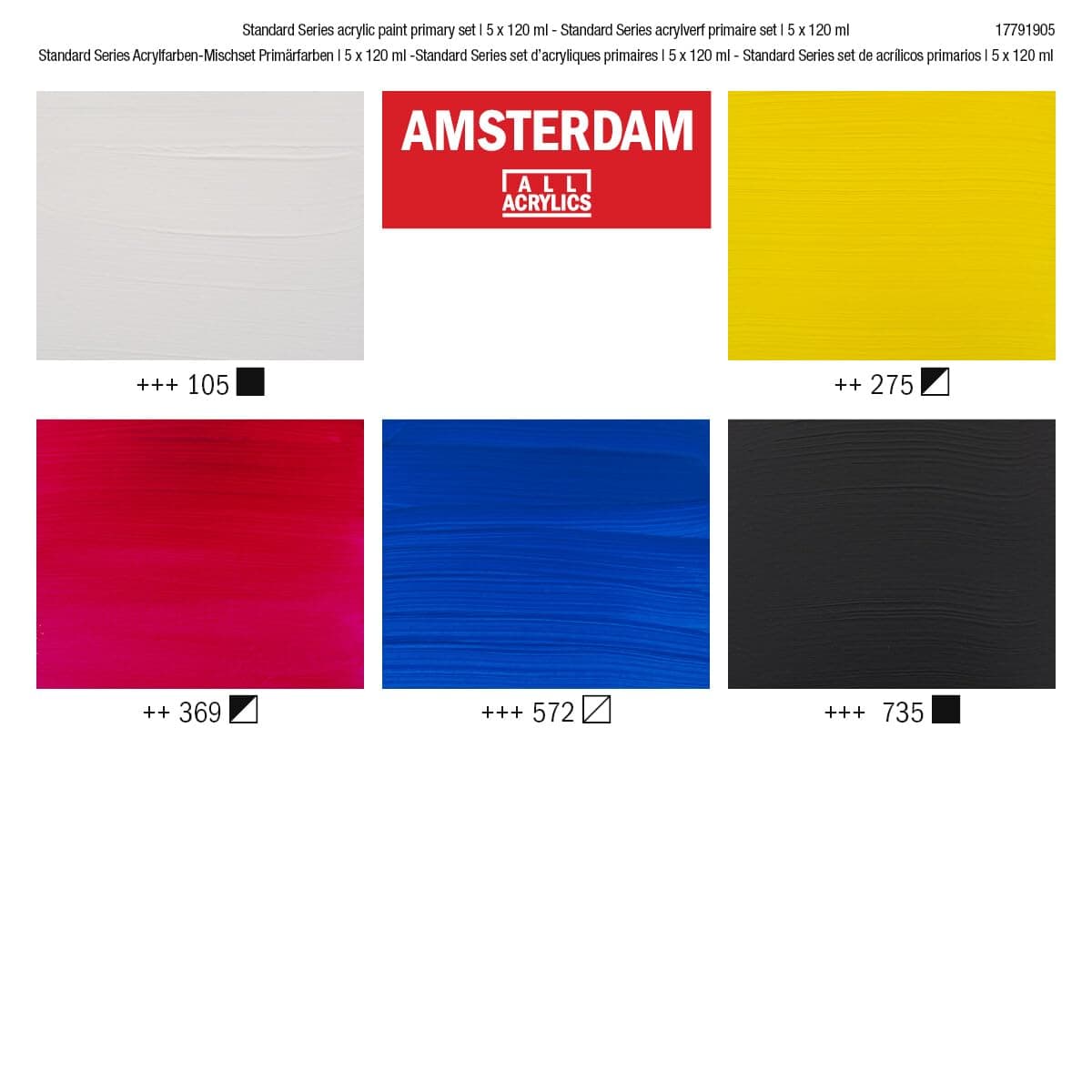 Amsterdam Standard Series Acrylic Paint Set | Color Theory Mixing Set (5 x 120 m - Thumbnail 8
