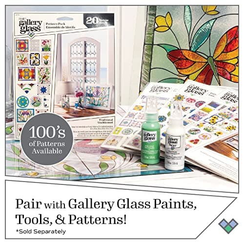 Gallery Glass PROMOGGSTR22 Stained Glass Painting Starter Kit, 10 Piece Set Incl - Thumbnail 12