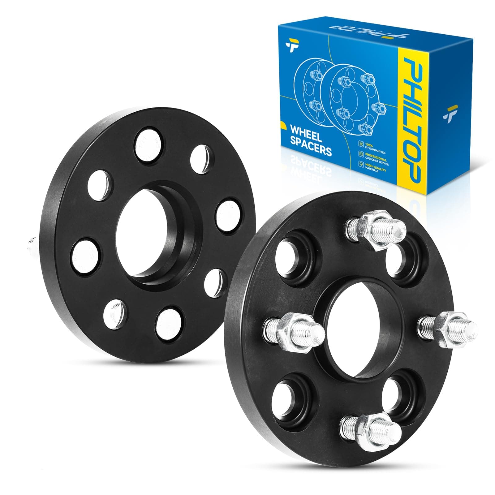 Philtop 4x100 Wheel Spacers 15mm Hub Centric Toyota Hyundai Kia 2Pcs - Image 1