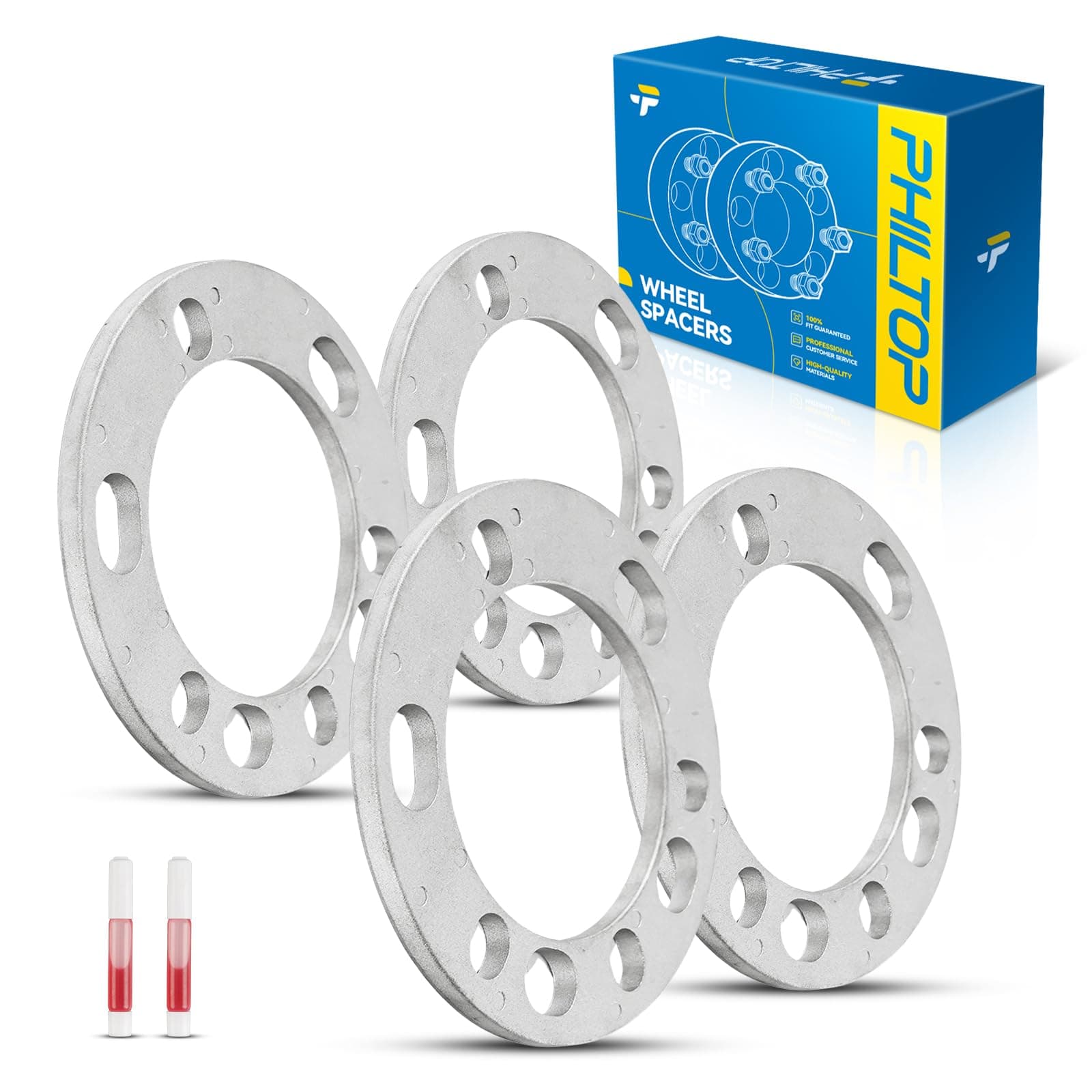 PHILTOP 5x135 6x135 6x5.5 5x5.5 Wheel Spacers 1/4" Thick 4.25" Bore Lug Centric - Image 1