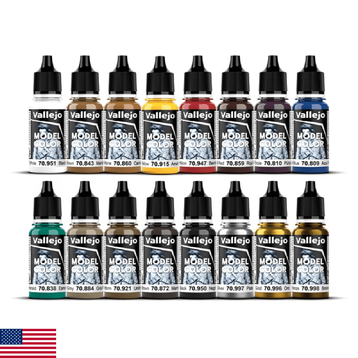 Vallejo - Model Color Medieval Colors Set | Modeling Acrylic Paints | 16 Bottles - Image 1