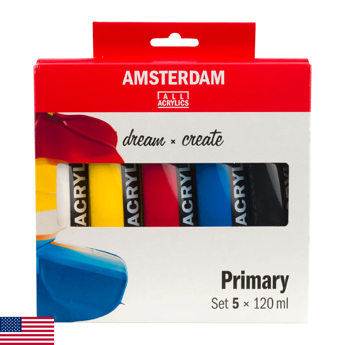 Amsterdam Standard Series Acrylic Paint Set | Color Theory Mixing Set (5 x 120 m - Image 1