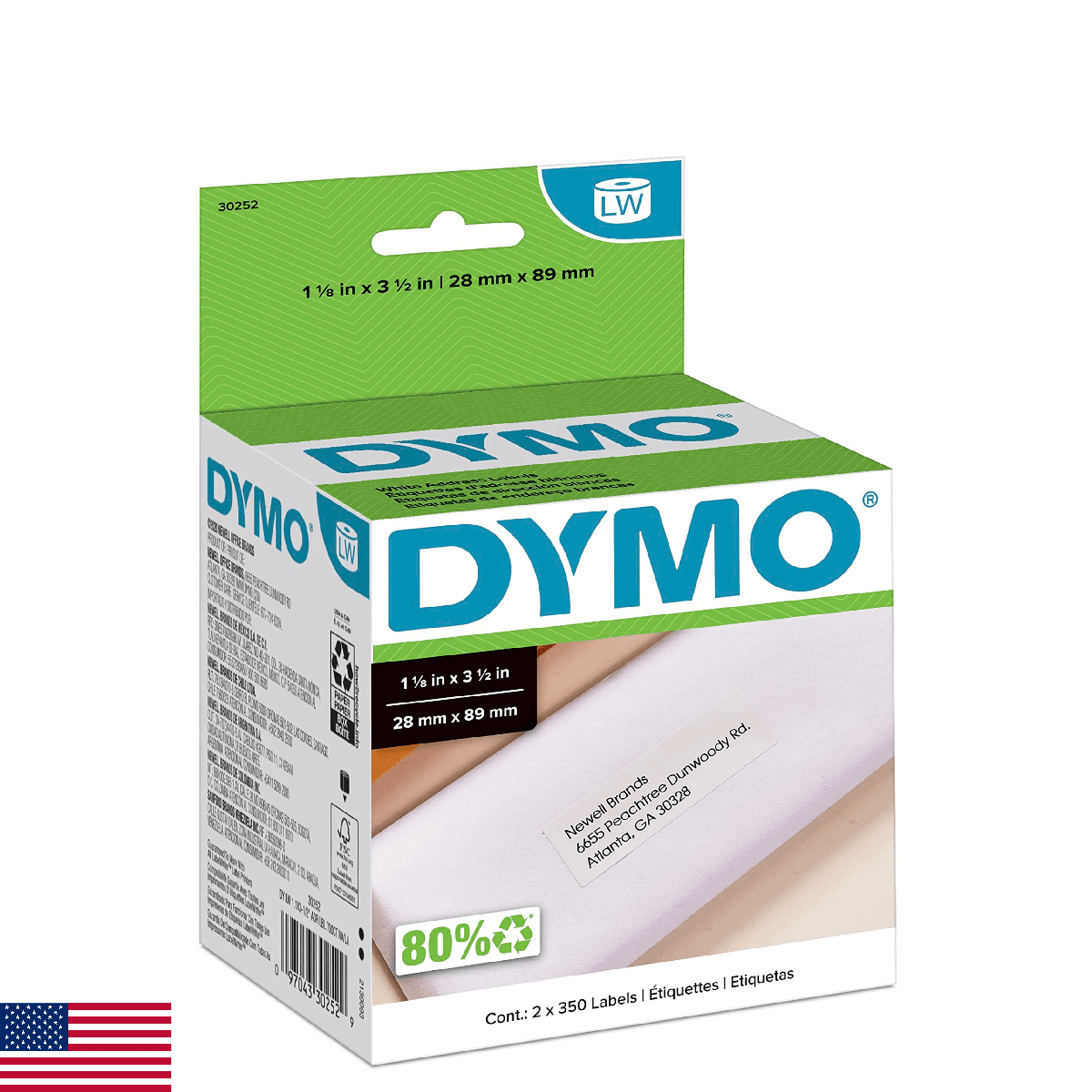 DYMO Authentic LW White Mailing Address Labels, DYMO Labels for LabelWriter Labe - Image 1