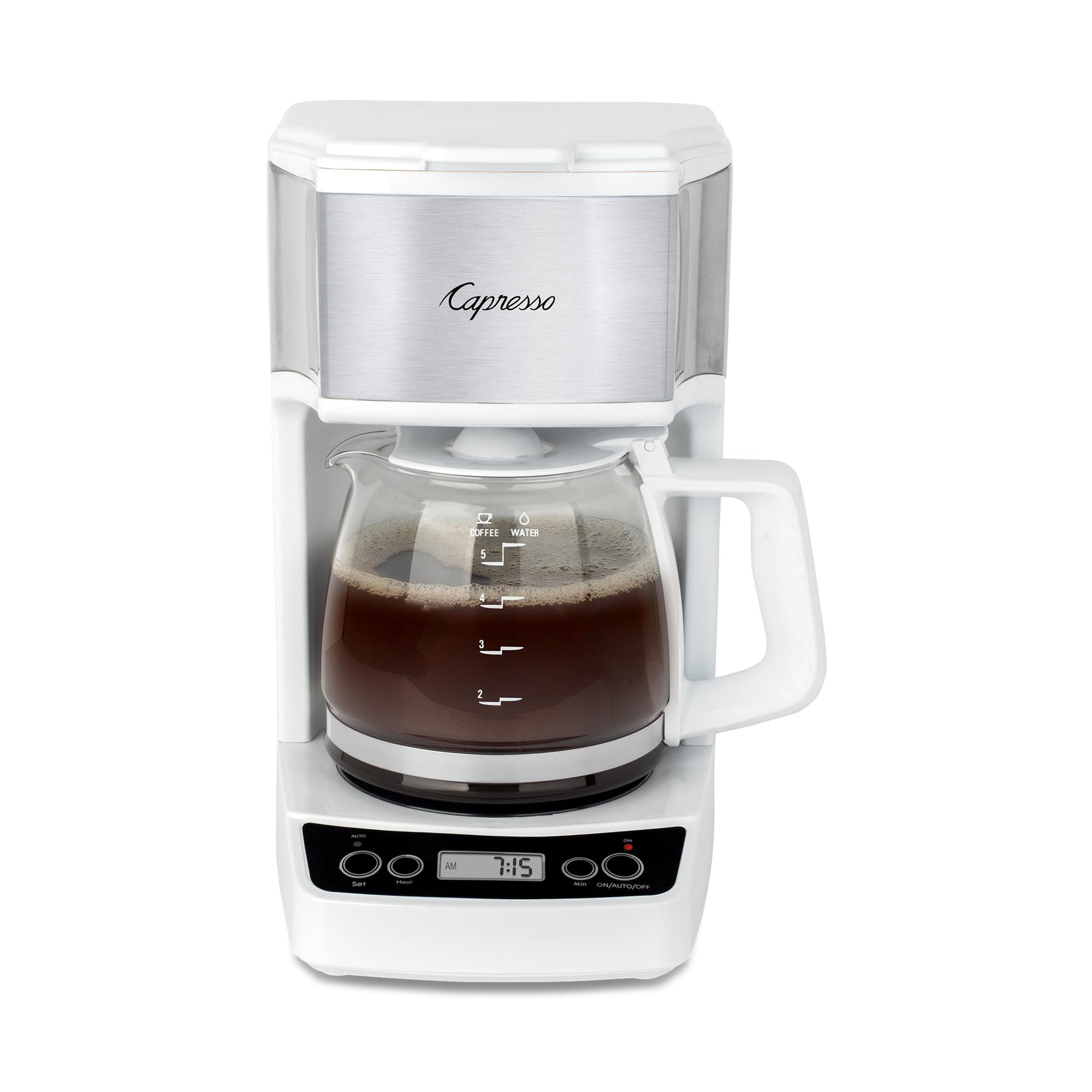 Capresso 5-Cup Mini Drip Coffee Maker, White – Fast Brew, No Bitter Taste - Image 1