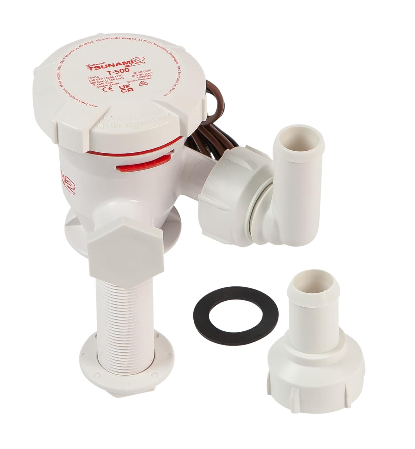 Attwood Tsunami Mk2 500 Aerator Pump, Straight - Livewell Bait & Catch - Image 1