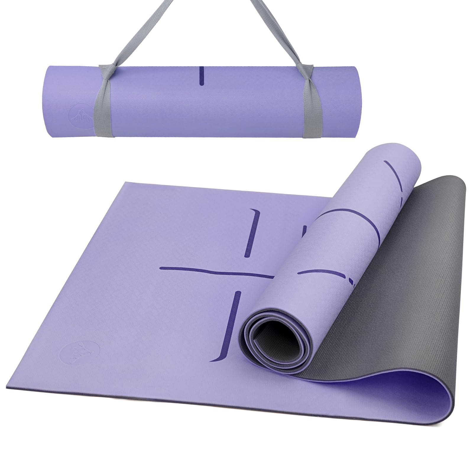 Yoga Mat 8mm Thick - Non-Slip, 72x26 Large Exercise Mat with Alignment Lines - Image 1