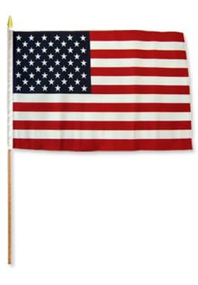 USA Stick Flags - One dozen stick flags - 12" x 18" Hand Held American Stick Fla - Thumbnail 2