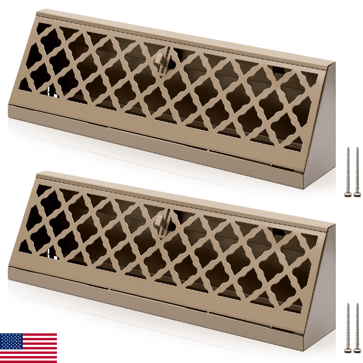 Blulu 2 Pcs Baseboard Register Duct Opening Size Modern Design Vent Covers for H - Image 1