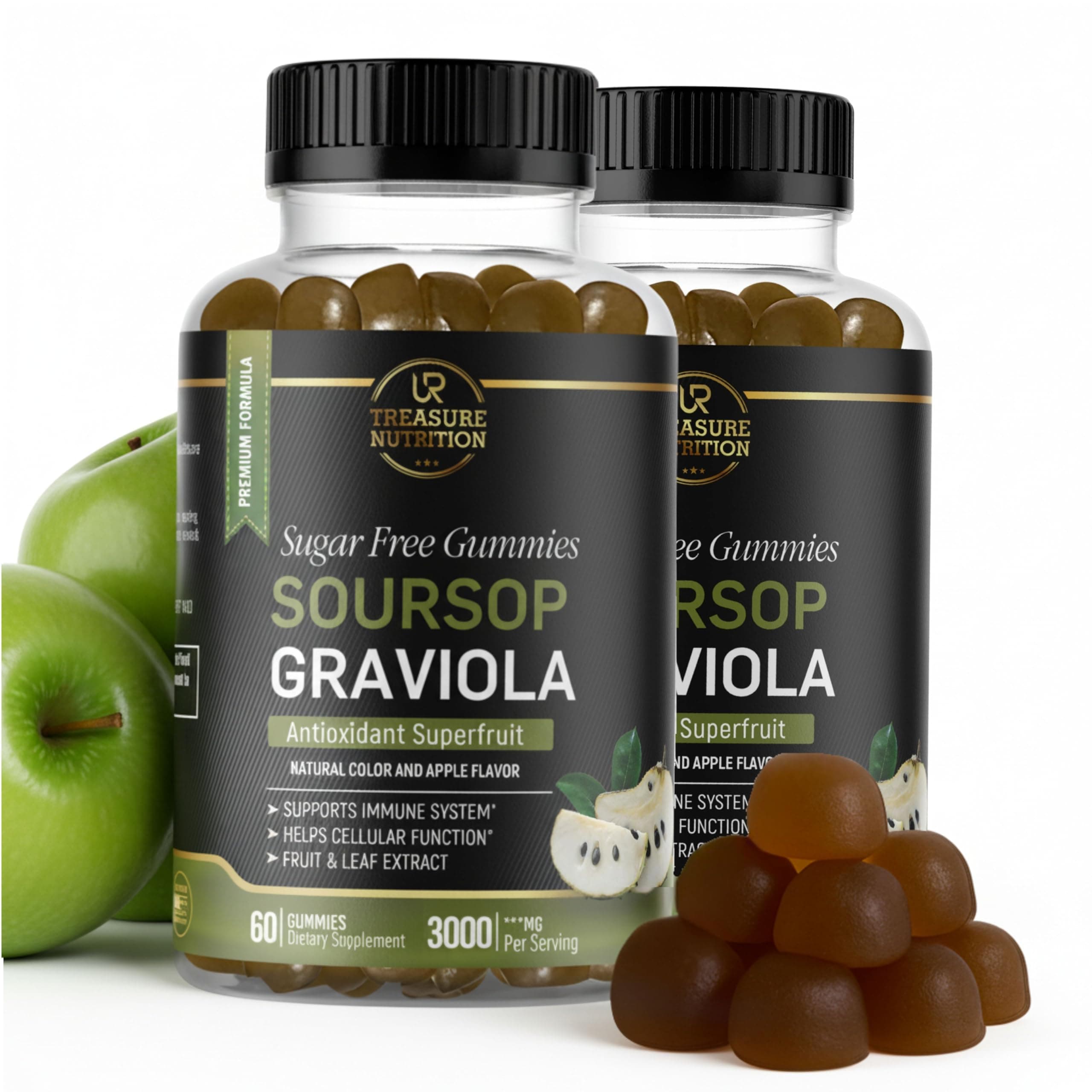 Soursop Leaves & Soursop Fruit Gummies - 3000mg Soursop Extract - 2 Pack Graviol - Image 1