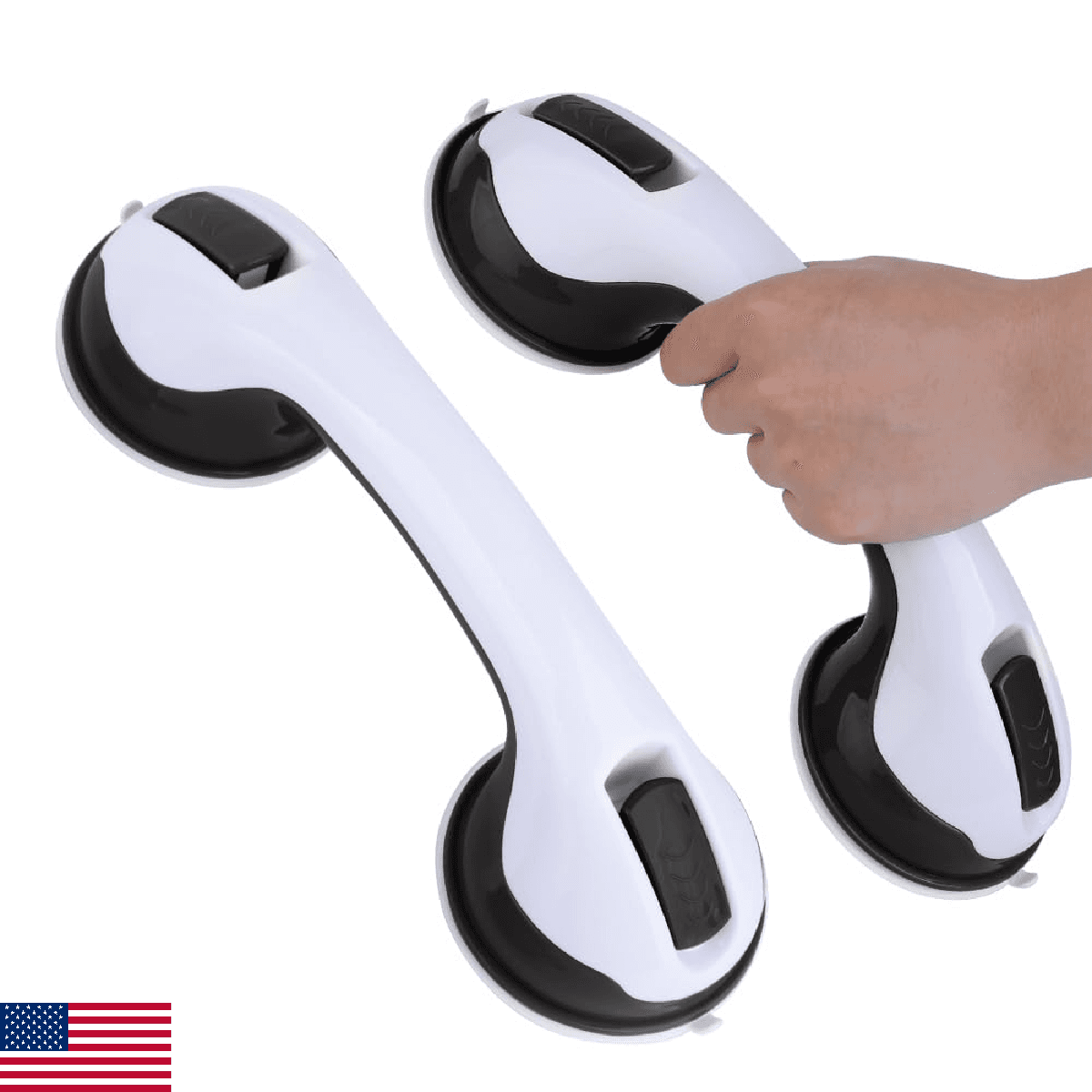 2 Pack Grab Bars for Bathtubs and Showers, Shower Handles for Elderly Seniors ba - Image 1