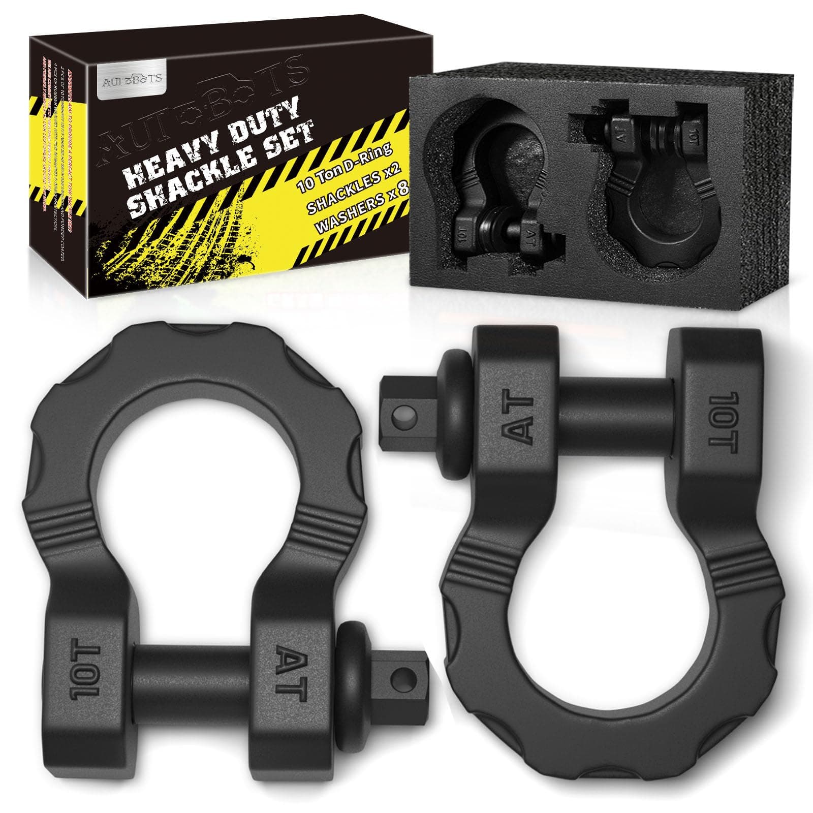 AUTOBOTS D Ring Shackles 80,000lb 3/4" Heavy Duty Clevis Towing Shackle - Image 1