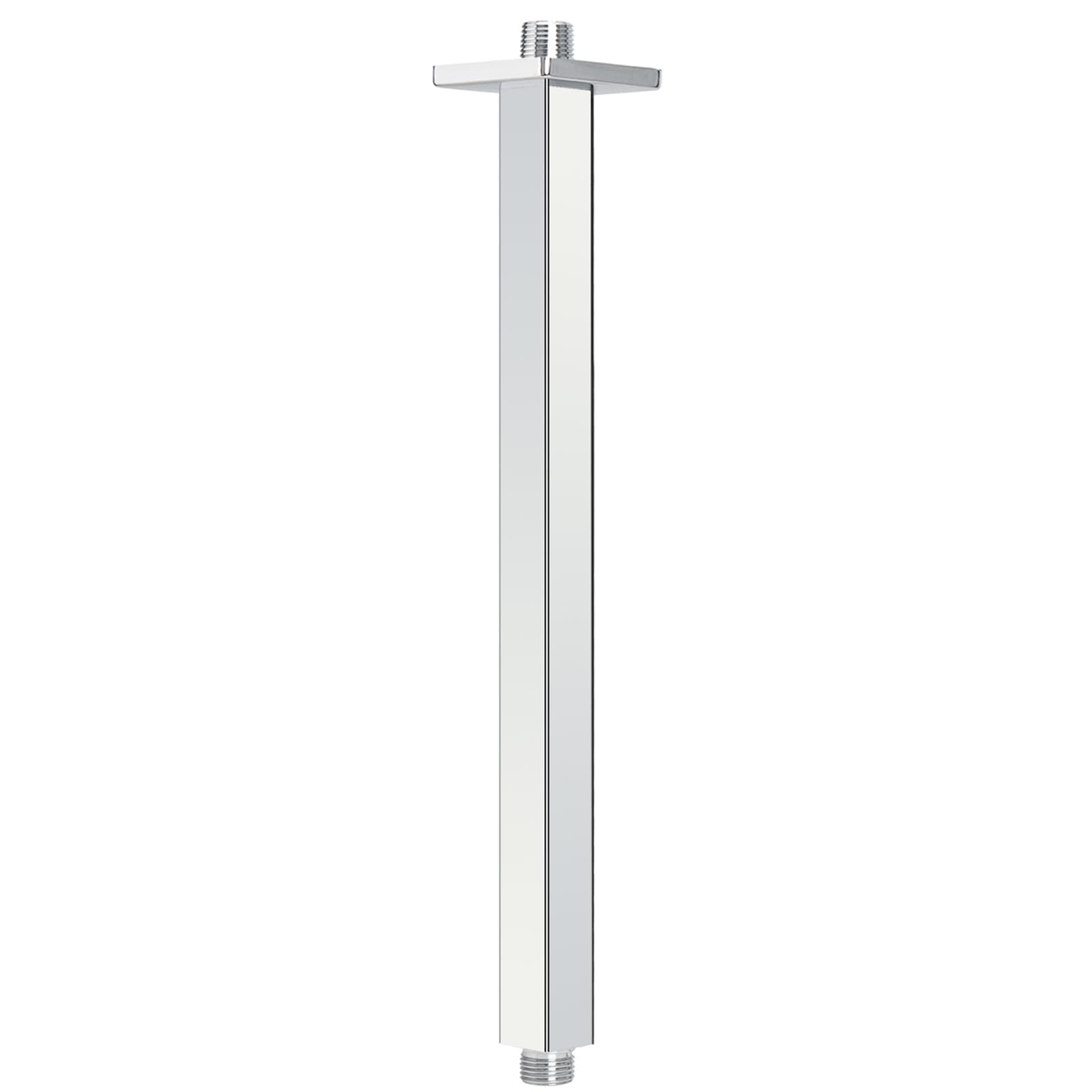 NearMoon 20" Ceiling Mount Square Shower Arm Chrome 1/2 NPT Rain Shower Head - Image 1