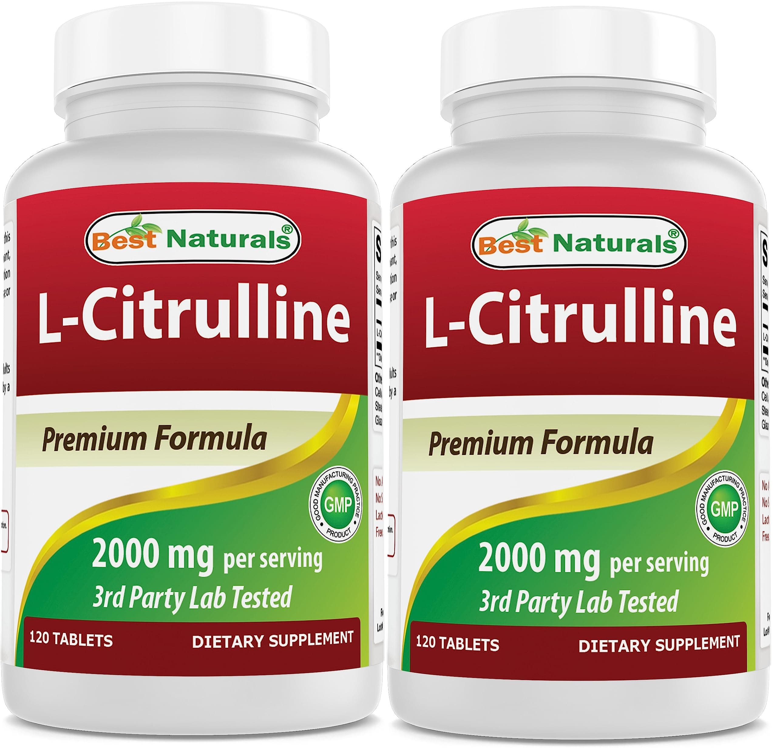 Best Naturals L-Citrulline 2000mg Non-GMO Gluten Free 120 Tablets Made in USA - Image 1
