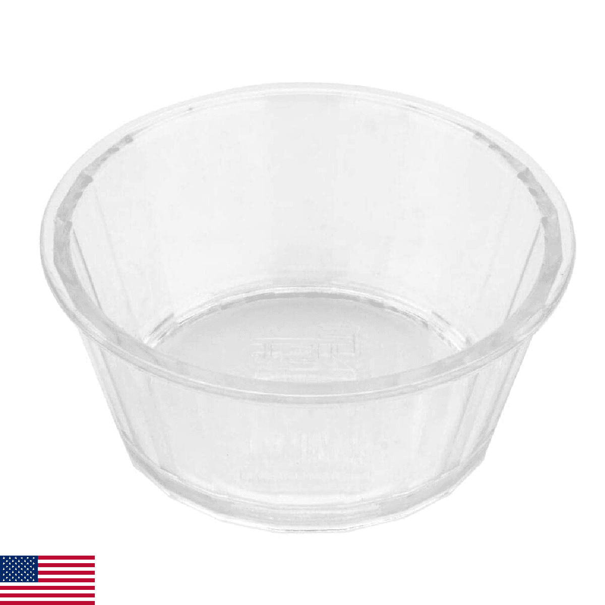G.E.T. ER-045-CL 4 oz. Fluted Ramekin, Break Resistant, San, Clear (Pack of 12) - Image 1