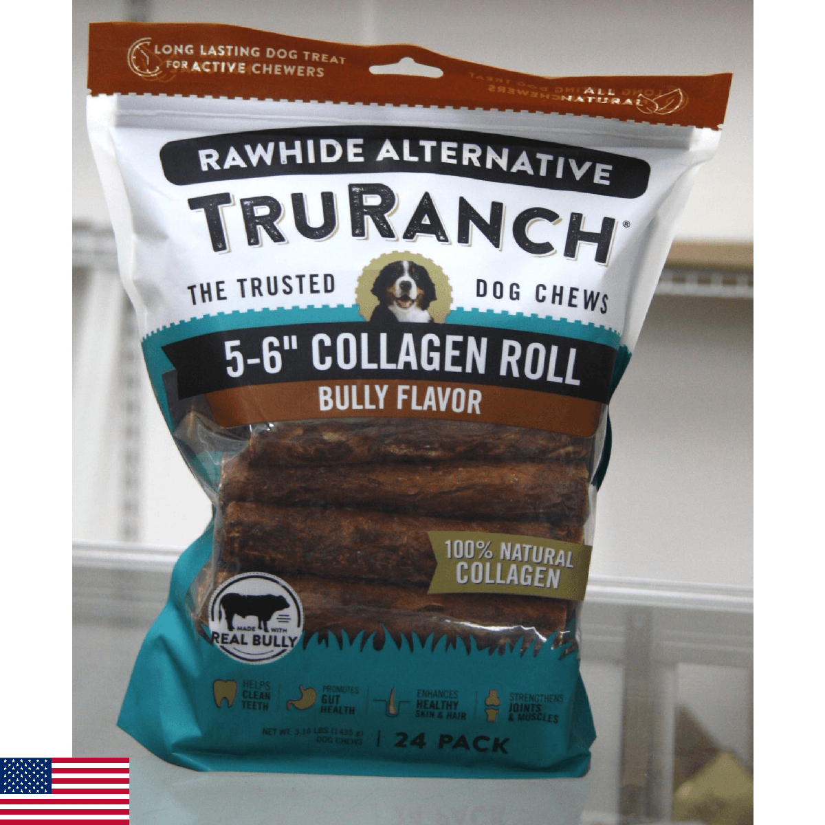 Collagen Roll 5-6" Bully Flavor, 24 ct. for Healthy Skin, Tendons, Joints - Image 1